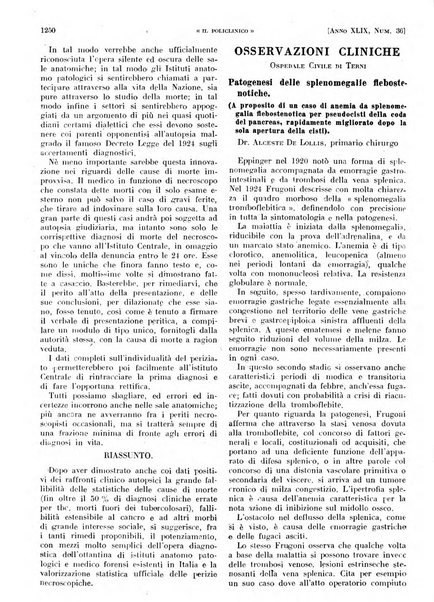 Il policlinico. Sezione pratica periodico di medicina, chirurgia e igiene