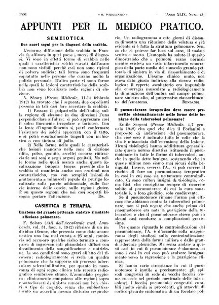 Il policlinico. Sezione pratica periodico di medicina, chirurgia e igiene