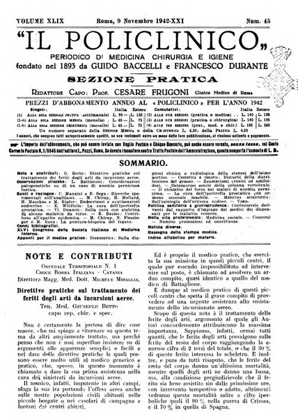 Il policlinico. Sezione pratica periodico di medicina, chirurgia e igiene