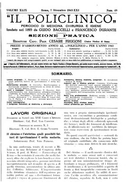 Il policlinico. Sezione pratica periodico di medicina, chirurgia e igiene