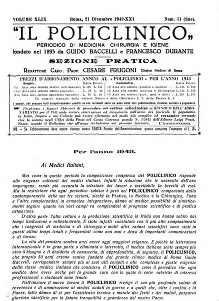 Il policlinico. Sezione pratica periodico di medicina, chirurgia e igiene