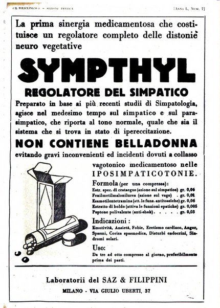 Il policlinico. Sezione pratica periodico di medicina, chirurgia e igiene