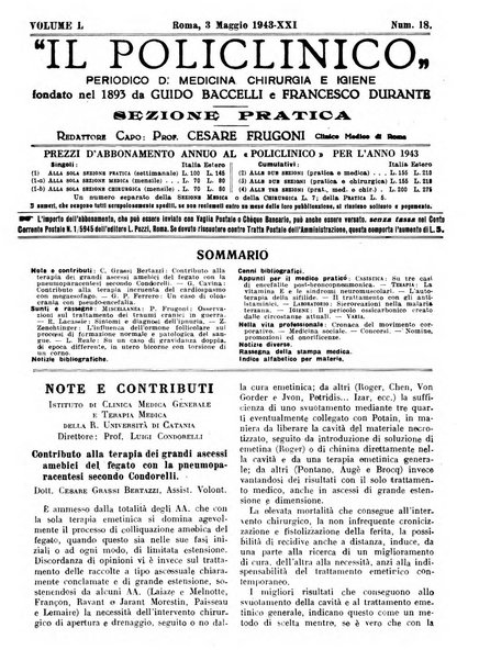 Il policlinico. Sezione pratica periodico di medicina, chirurgia e igiene