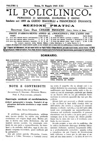 Il policlinico. Sezione pratica periodico di medicina, chirurgia e igiene