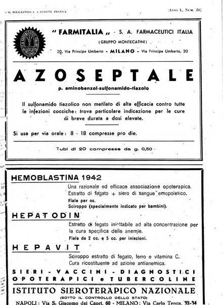 Il policlinico. Sezione pratica periodico di medicina, chirurgia e igiene