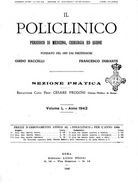 Il policlinico. Sezione pratica periodico di medicina, chirurgia e igiene