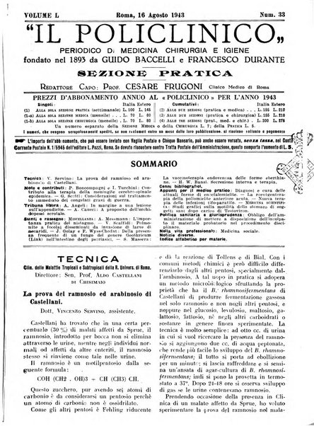 Il policlinico. Sezione pratica periodico di medicina, chirurgia e igiene