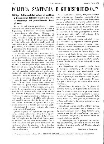 Il policlinico. Sezione pratica periodico di medicina, chirurgia e igiene