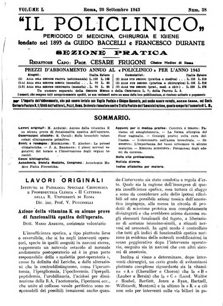 Il policlinico. Sezione pratica periodico di medicina, chirurgia e igiene