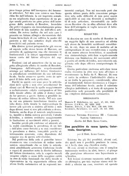 Il policlinico. Sezione pratica periodico di medicina, chirurgia e igiene