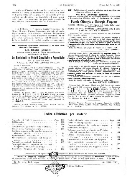 Il policlinico. Sezione pratica periodico di medicina, chirurgia e igiene