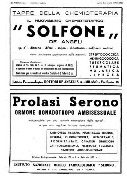 Il policlinico. Sezione pratica periodico di medicina, chirurgia e igiene