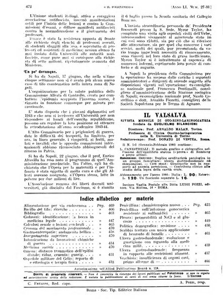 Il policlinico. Sezione pratica periodico di medicina, chirurgia e igiene