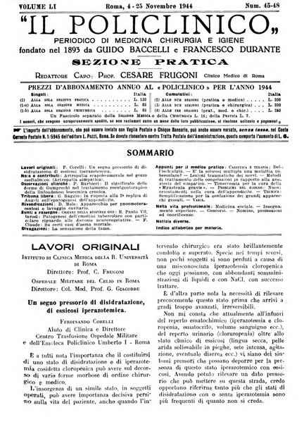 Il policlinico. Sezione pratica periodico di medicina, chirurgia e igiene