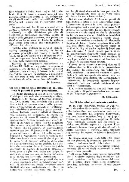 Il policlinico. Sezione pratica periodico di medicina, chirurgia e igiene