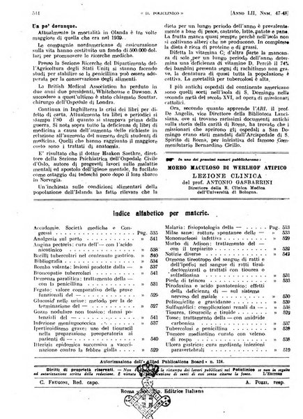 Il policlinico. Sezione pratica periodico di medicina, chirurgia e igiene