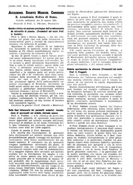 Il policlinico. Sezione pratica periodico di medicina, chirurgia e igiene