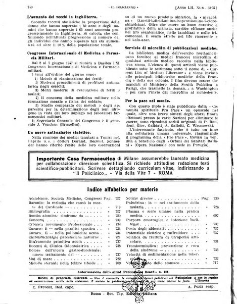 Il policlinico. Sezione pratica periodico di medicina, chirurgia e igiene