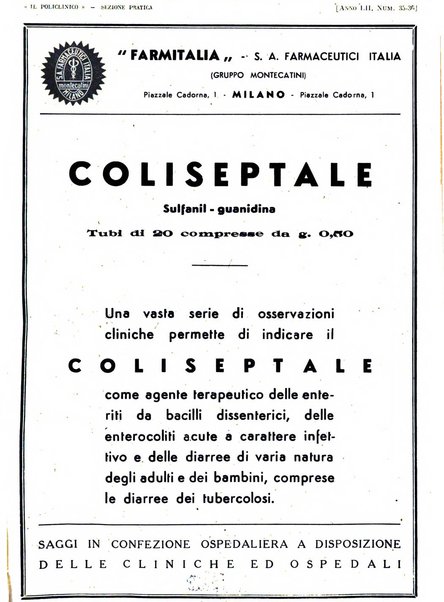 Il policlinico. Sezione pratica periodico di medicina, chirurgia e igiene