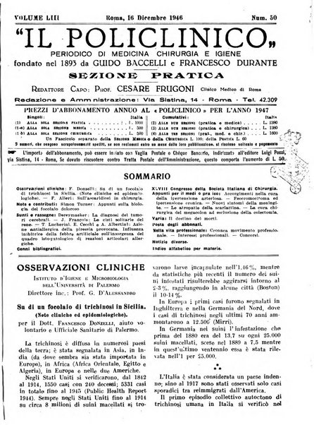 Il policlinico. Sezione pratica periodico di medicina, chirurgia e igiene