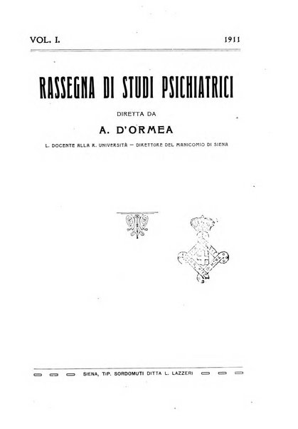 Rassegna di studi psichiatrici