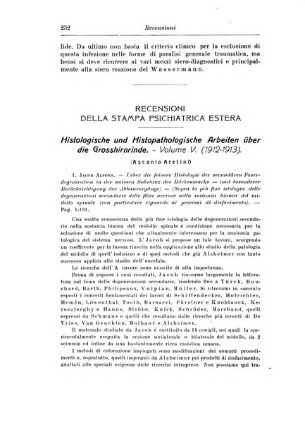 Rassegna di studi psichiatrici