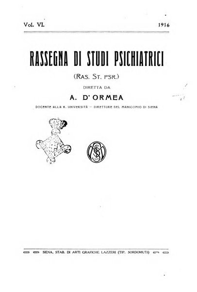 Rassegna di studi psichiatrici