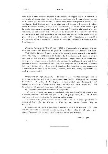 Rassegna di studi psichiatrici