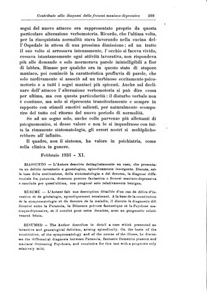 Rassegna di studi psichiatrici