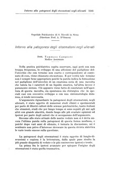 Rassegna di studi psichiatrici