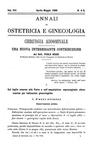 Annali di ostetricia e ginecologia