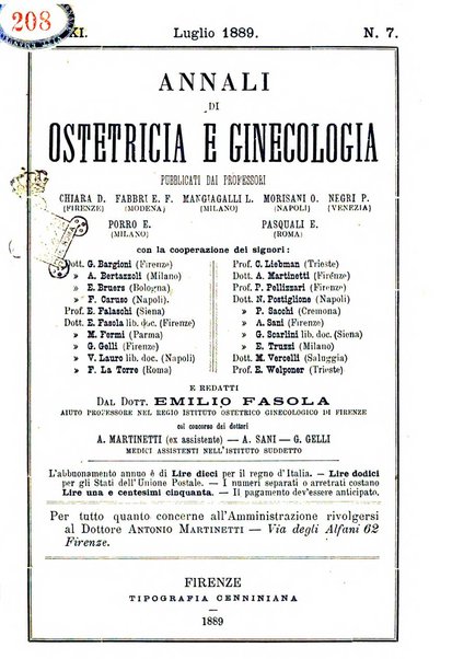 Annali di ostetricia e ginecologia