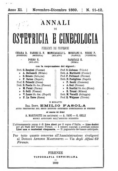 Annali di ostetricia e ginecologia