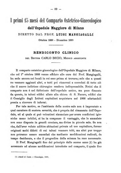 Annali di ostetricia e ginecologia