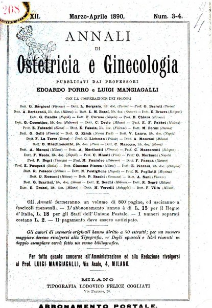 Annali di ostetricia e ginecologia