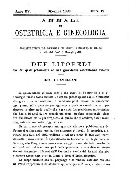 Annali di ostetricia e ginecologia