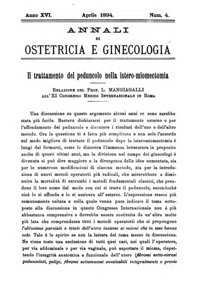 Annali di ostetricia e ginecologia