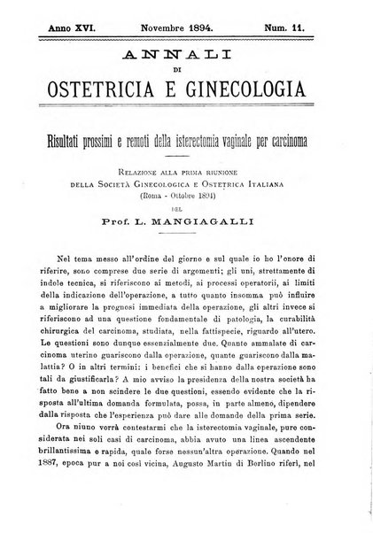 Annali di ostetricia e ginecologia