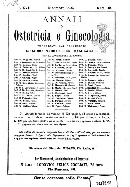 Annali di ostetricia e ginecologia