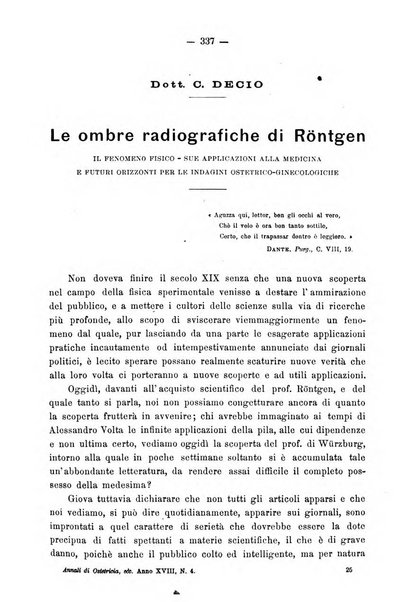 Annali di ostetricia e ginecologia