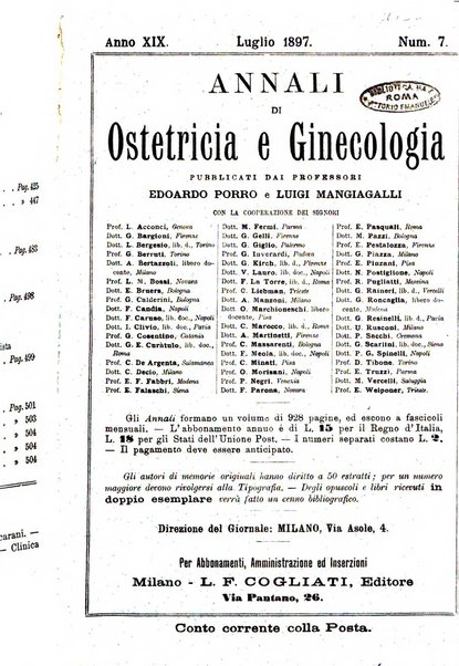 Annali di ostetricia e ginecologia