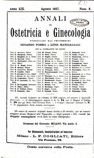 Annali di ostetricia e ginecologia