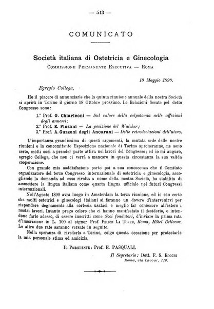 Annali di ostetricia e ginecologia