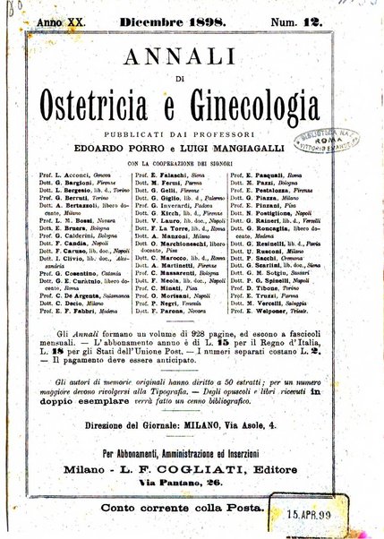 Annali di ostetricia e ginecologia