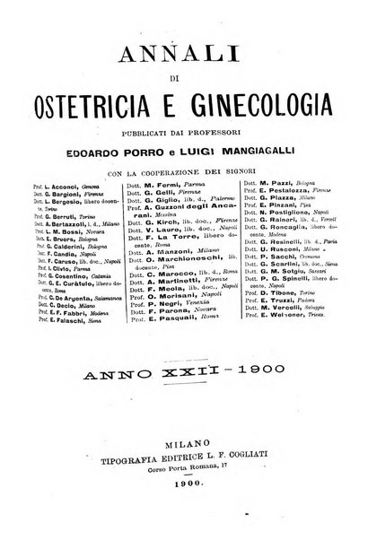 Annali di ostetricia e ginecologia