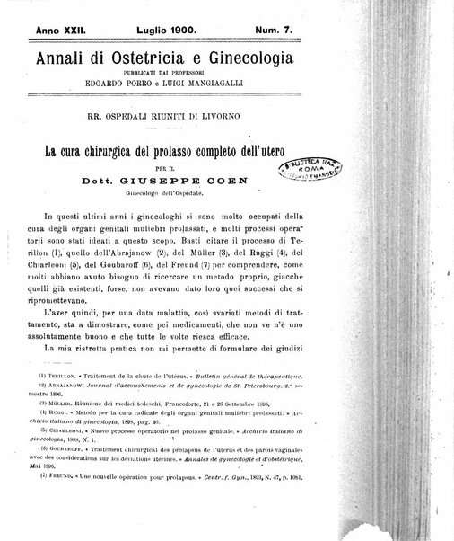 Annali di ostetricia e ginecologia