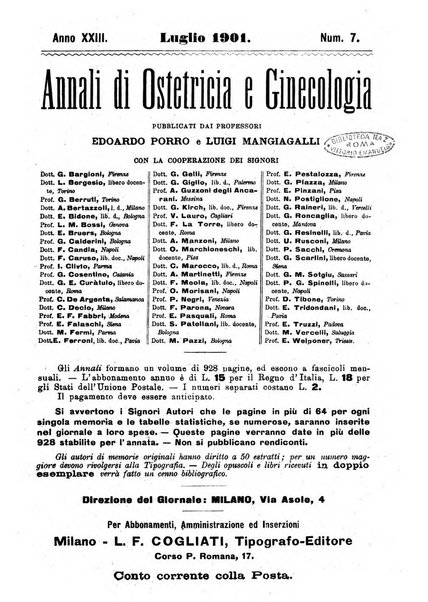 Annali di ostetricia e ginecologia