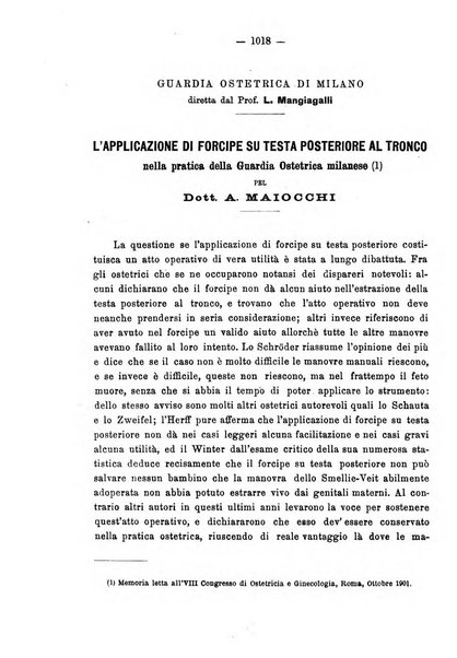 Annali di ostetricia e ginecologia