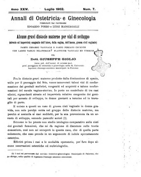 Annali di ostetricia e ginecologia