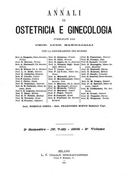 Annali di ostetricia e ginecologia